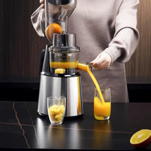 OHTE Slow Masticating Juicer 300W Cold Press Juicer with 5.1" Large Feed Chute, Stainless Steel Slow Juicer Machine for Fruits & Vegetables, Quiet 75RPM Motor