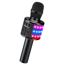 Black BONAOK Q78 Bluetooth karaoke microphone with LED lights
