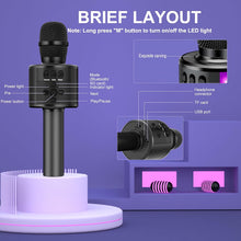 Black BONAOK Q78 Bluetooth karaoke microphone - image 2