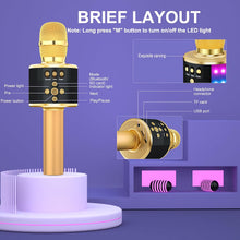 Gold BONAOK Q78 Bluetooth karaoke microphone - image 2