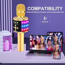 Gold BONAOK Q78 Bluetooth karaoke microphone - image 3