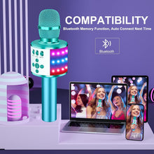 Ice Blue BONAOK Q78 Bluetooth karaoke microphone - image 3
