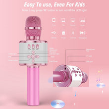 Light Pink BONAOK Q78 Bluetooth karaoke microphone - image 2