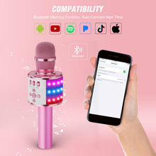 Light Pink BONAOK Q78 Bluetooth karaoke microphone - image 3