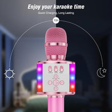 Light Pink BONAOK Q78 Bluetooth karaoke microphone - image 5