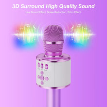 Light Purple BONAOK Q78 Bluetooth karaoke microphone - image 4