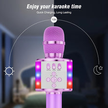 Light Purple BONAOK Q78 Bluetooth karaoke microphone - image 5