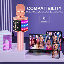 Rose Gold BONAOK Q78 Bluetooth karaoke microphone - image 3