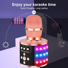 Rose Gold BONAOK Q78 Bluetooth karaoke microphone - image 4