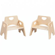 Kids' Wooden Toddler Chairs, 2-Pack, 6-Inch Seat, Natural Birch - image 1