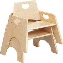 Kids' Wooden Toddler Chairs, 2-Pack, 6-Inch Seat, Natural Birch - image 9