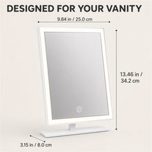 12-Inch LED Makeup Mirror with 10X Magnification, White - image 4