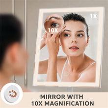 12-Inch LED Makeup Mirror with 10X Magnification, White - image 9