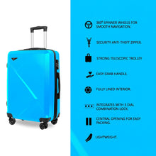 Blue 3-piece ABS hardshell luggage set - image 3