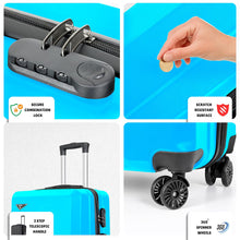 Blue 3-piece ABS hardshell luggage set - image 4