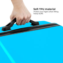 Blue 3-piece ABS hardshell luggage set - image 5