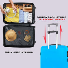 Blue 3-piece ABS hardshell luggage set - image 6