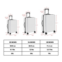 Blue 3-piece ABS hardshell luggage set - image 7