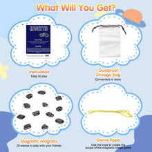 Magnetic Chess Game, Magnetism Intelligent Strategy Game with 20 PCS Magnets for 1-4 Players, Kids, Adults, Parties, Travel - KJ106