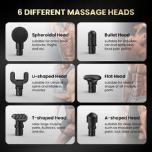 Massage Gun with 10 Speeds and 6 Massage Heads - Black - image 6
