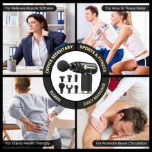 Massage Gun with 10 Speeds and 6 Massage Heads - Black - image 2