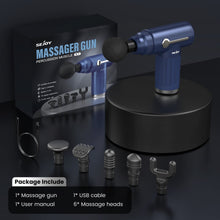 Massage Gun with 10 Speeds and 6 Massage Heads - Blue - image 2