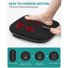 Foot Massager with Heat, 6 Rotating Heads and 40 Nodes, Black - image 4
