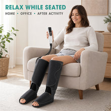 Air Compression Foot and Calf Massager with Heat, 3 Modes, Black - image 2