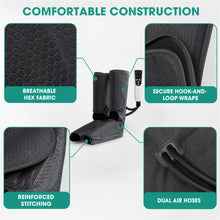 Air Compression Foot and Calf Massager with Heat, 3 Modes, Black - image 5