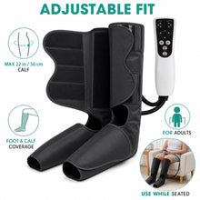 Air Compression Foot and Calf Massager with Heat, 3 Modes, Black - image 7