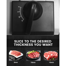 Silver electric meat slicer with adjustable thickness and removable blades - image 3