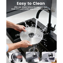 Silver electric meat slicer with adjustable thickness and removable blades - image 5