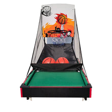 36" 2-in-1 Multi Game Table - Mini Pool & Basketball Arcade