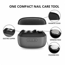 Electric Nail Clipper with Grinder, Light and USB-C, Gray - image 5