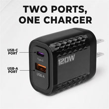Dual-Port USB-C and USB-A Wall Charger, Black - image 5