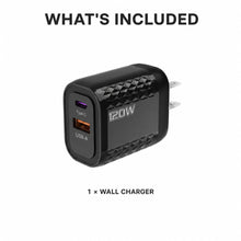 Dual-Port USB-C and USB-A Wall Charger, Black - image 7