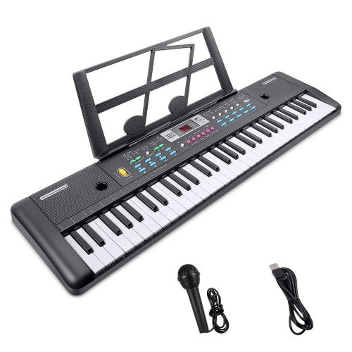 Electronic Keyboard, 61-Key Piano Keyboard with Microphone Educational Musical Toy for Kids, Beginners