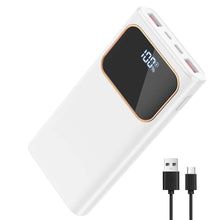 White DY201 10000mAh power bank with digital battery display