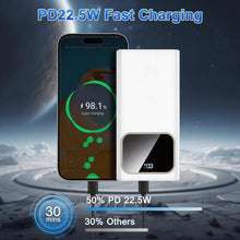 White DY201 10000mAh power bank with digital battery display - image 2