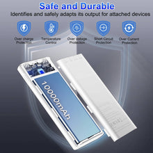 White DY201 10000mAh power bank with digital battery display - image 3