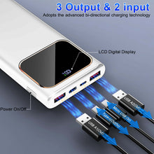White DY201 10000mAh power bank with digital battery display - image 4