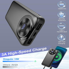 Black DY209 10000mAh power bank with built-in USB-C cable - image 2