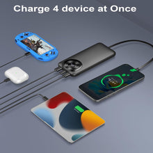 Black DY209 10000mAh power bank with built-in USB-C cable - image 5