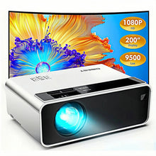 W13 1080P Full HD Projector 9500 Lux Brightness 200” Display Home Theater Mini Projector HDMI, USB, VGA, AV Compatible Works with TV Stick, Laptop, Smartphone, PS5, Xbox Model W13