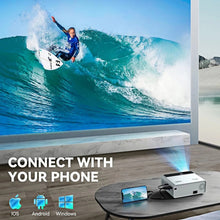 W13 1080P Full HD Projector 9500 Lux Brightness 200” Display Home Theater Mini Projector HDMI, USB, VGA, AV Compatible Works with TV Stick, Laptop, Smartphone, PS5, Xbox Model W13