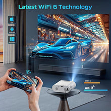 Home Theater Projector 4K Support 600 ANSI Brightness WiFi 6 & Bluetooth 5.2 300" Display Auto Keystone Remote Focus Full HD 1080P Compatible with TV Stick, HDMI, USB, AV, iOS & Android Model GD500