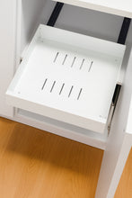 Pull-Out Metal Storage Rack with Smooth Glide Rails, Heavy-Duty Slide-Out Organizer Tray 40×42.2 cm with Ventilation Slots for Under-Sink, Kitchen, Office & Garage – White