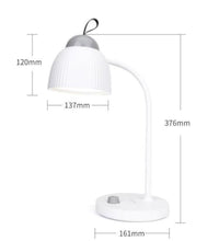 Adjustable LED Desk Lamp Rechargeable Portable Table Light with Flexible Gooseneck, Rotary Switch & Carry Hook – 20.1” Study & Reading Lamp for Bedroom, Office, Dorm