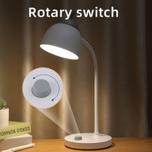 Adjustable LED Desk Lamp Rechargeable Portable Table Light with Flexible Gooseneck, Rotary Switch & Carry Hook – 20.1” Study & Reading Lamp for Bedroom, Office, Dorm