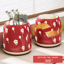 Rotating Knife Stand, Kitchen Countertop Organizer Utensil Holder for Knives, Spoon, Fork, Cutlery, Chopsticks - image 4